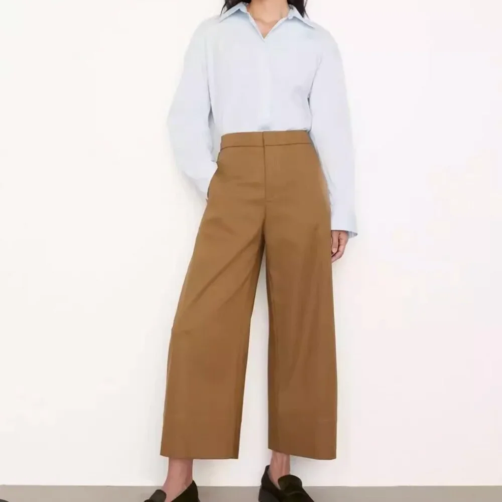 Vince | Italian Cotton Wide Leg Pants | Size 4 - Picture 1 of 7